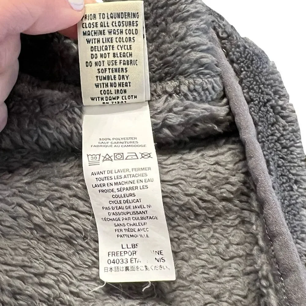 LL Bean Womens Hi-Pile Fleece Pullover Sweater Size L Outdoor Hiking Gorpcore